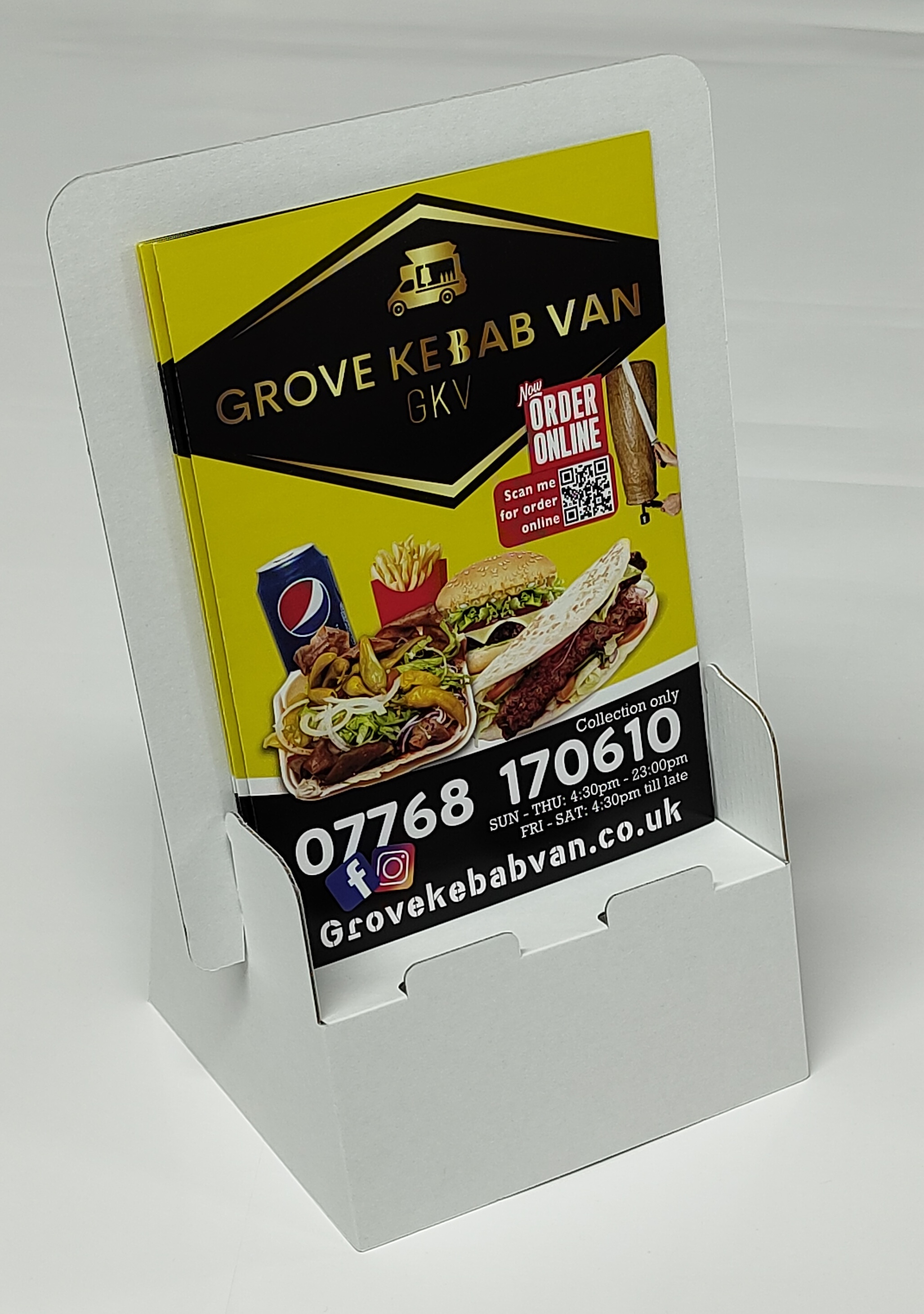 White Cardboard A5 Leaflet Holder Pack of 5, 10, 20